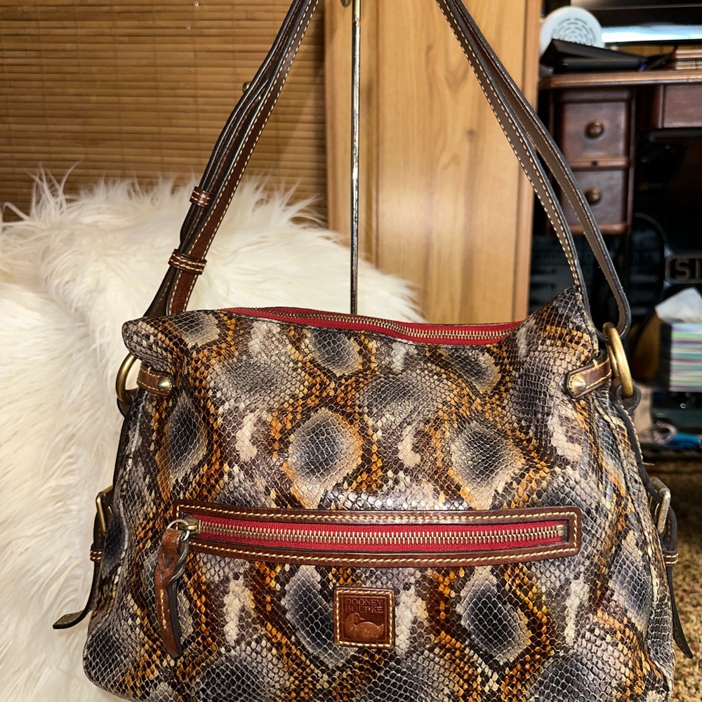 Dooney and Bourke Python Embossed Python Satchel Multicolor - Picture 11 of 15